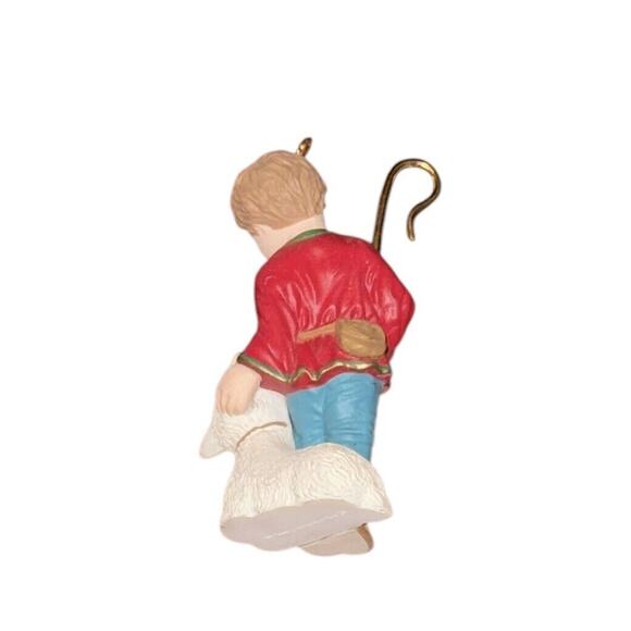Hallmark Loving Shepherd Christmas Holiday Ornament VTG 1992 Keepsake Lamb - Picture 5 of 7